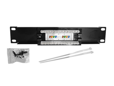 Патч-панель UTP, 10", 6 портов RJ45, cat.5e, 1U, 110 Type, NETKO Optima "SB"