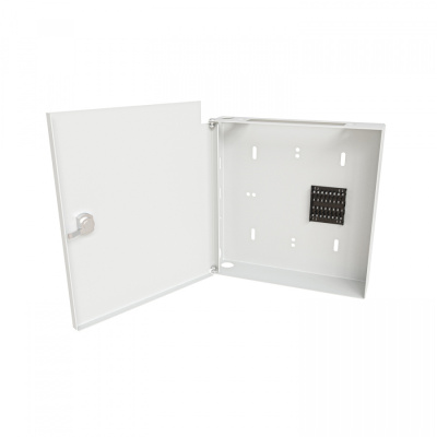 Кросс NTSS оптический настенный Мини, укомплектованный, 4 порта ST/UPC, 62.5/125 мкм (планка, ложемент, пигтейлы, КДЗС, адаптеры) серый RAL 7035