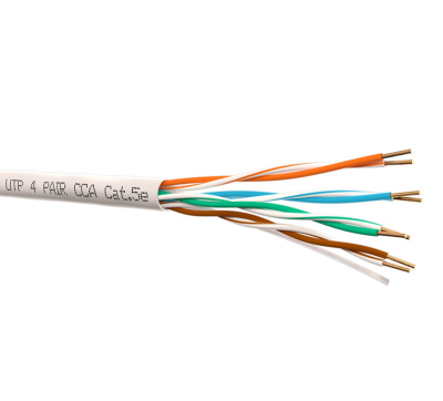 картинка кабель utp4 cat.5e, одножильный, 305м, cca, серый, netko optima silver