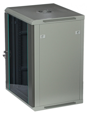 изображениеC156045GWTWOF | Шкаф телекоммуникационный 19 дюймов 15U 600x450мм настенный серый
