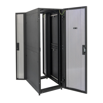 изображениеNTSS-DS42-80120-V3 | Шкаф напольный серверный NTSS ПРОЦОД DS 42U 800х1200мм, двойные боковые стенки, панель потолка с щеточными вводами, двери перфорированная и перфорированная двухстворчатая, без панели пола, регулируемые опоры, ролики, черный RAL 9005
