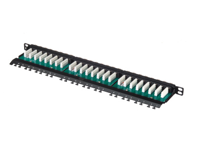 изображениеПатч-панель UTP, 19", 24 порта RJ45, cat.6, 0,5U, Dual Type, NETKO Expert CKC