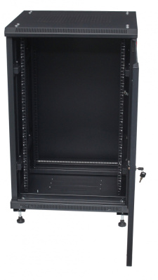 изображениеC2560100BWTWOF | Шкаф телекоммуникационный напольный 25U 19" серверный 600х1000 черный, дверь стекло