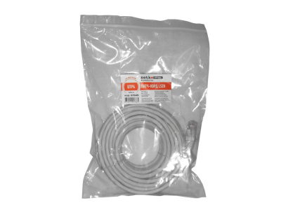 Патч-корд UTP4 rj45-rj45, cat.6, 10.0м, BC, LSZH, серый, литой коннектор NETKO Optima