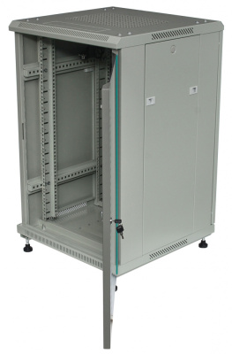 изображениеB226080GWTWOF | Шкаф телекоммуникационный напольный 22U 19" серверный 600х800 серый, дверь стекло