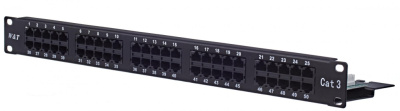 изображениеПатч-панель 19", 50 портов RJ-45, категории 3, 1U WT-2052