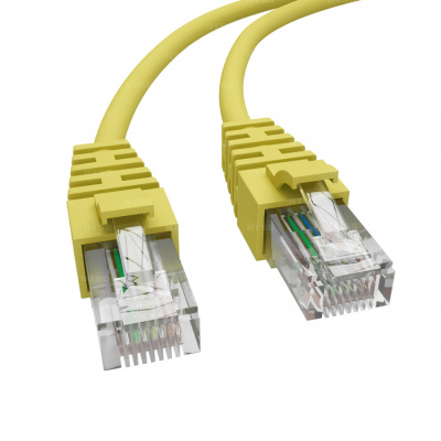 Патч-корд NTSS 2хRJ45/8P8C, T568B UTP 5e кат. литой 20 метров, LSZH, желтый