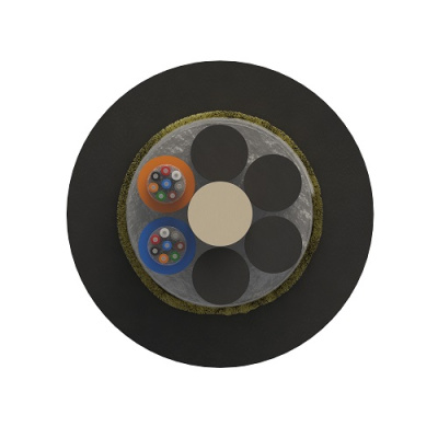 Кабель оптический подвесной самонесущий, многомодульный, армированный арамидными нитями,  G.652.D, 24 волокна, 7кН от ооо комтел 