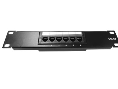 Патч-панель UTP, 10", 6 портов RJ45, cat.5e, 1U, 110 Type, NETKO Optima "SB"