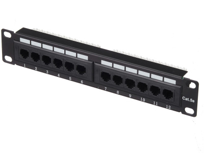 изображениеПатч-панель UTP, 10", 12 портов RJ45, cat.5е, 1U, 110 Type, "L"