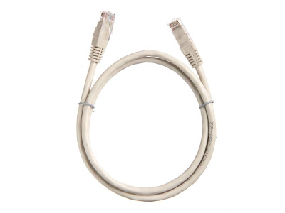 Патч-корд Technolink UTP4 rj45-rj45, cat.6, 1.0м, BC, LSZH, серый, литой коннектор