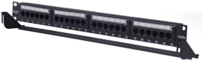 изображениеПатч-панель 19", 1U, 24 порта RJ-45, категория 5Е, 110 IDC