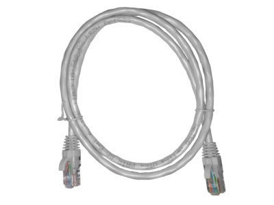 Патч-корд UTP4 rj45-rj45, cat.6, 1.0м, BC, LSZH, серый, литой коннектор NETKO Optima
