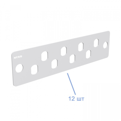 Кросс NTSS оптический настенный, укомплектованный, 96 портов ST/UPC, 62.5/125 мкм (планки, сплайс-кассета 3шт, пигтейлы, КДЗС, адаптеры) серый RAL 7035