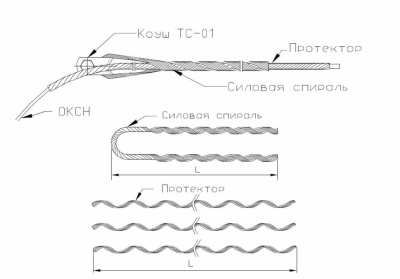 Зажим спиральный натяжной НСО-10(17)-10,6/11,6 П от ооо комтел 