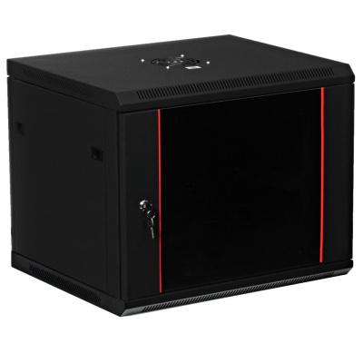 изображениеC126054BWTWOF | Шкаф телекоммуникационный 19 дюймов 12U 600х540мм настенный черный