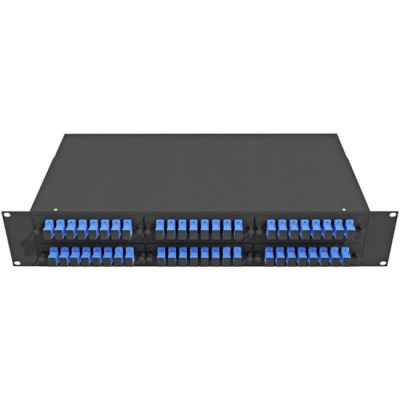 КТ-КСП-2U-48-SCU-Ч | Кросс стоечный  48 SM SCU 2U 6х8 укомплектованный ПРЕДСОБРАННЫЙ ЧЕРНЫЙ