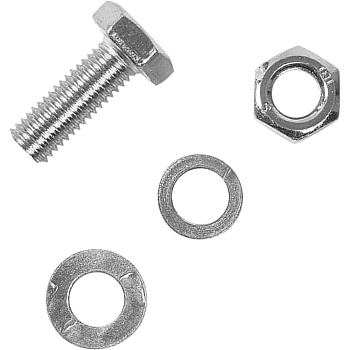 Болт с гайкой и шайбой M6x16 мм изображение