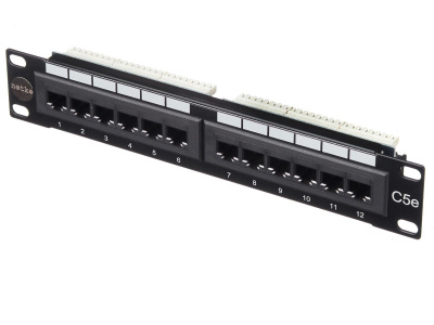 изображениеПатч-панель UTP, 10", 12 портов RJ45, cat.5е, 1U, Dual Type, Netko СКС, "J"