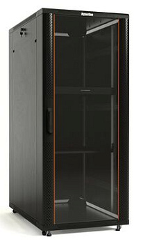 изображениеHyperline TTB-1866-AS-RAL9004 Шкаф напольный 19-дюймовый, 18U, 988x600х600 мм (ВхШхГ), передняя стеклянная дверь со стальными перфорированными боковинами, задняя дверь сплошная, ручка с замком, крыша нового типа, цвет черный (RAL 9004) (разобранный)