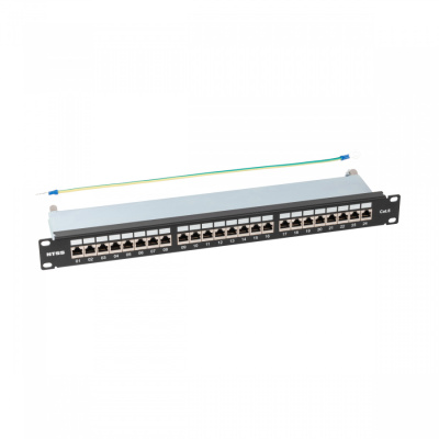 изображениеПатч-панель NTSS PREMIUM 1U 24 порта RJ45 FTP cat.6, Krone IDC (инструмент в комплекте), с органайзером