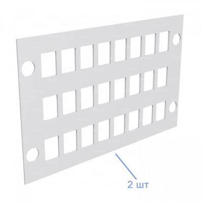 Кросс NTSS оптический настенный частично укомплектованный 48 портов SC (планка SC 24 порта - 2шт, сплайс-кассета-2шт) серый RAL 7035