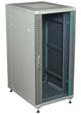 изображениеC2560100GWTWOF | Шкаф телекоммуникационный напольный 25U 19" серверный 600х1000 серый, дверь стекло