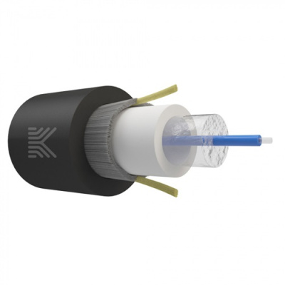 Дроп-кабель круглый, с центральной трубкой, усилен арамидными нитями, 16 волокон, SM 9/125, G.657.A1, полиэтилен, 3кН от ооо комтел 