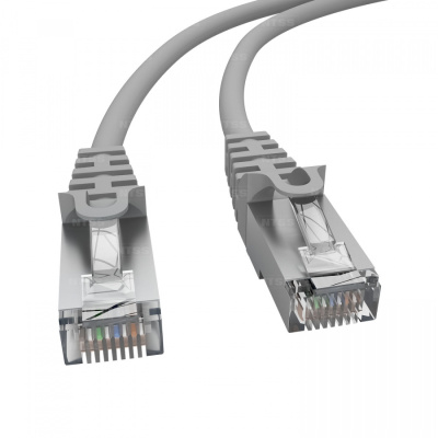 Патч-корд NTSS PREMIUM 2xRJ45/8P8C, T568B FTP 28 AWG CAT6A LSZH 0,5 метра, серый