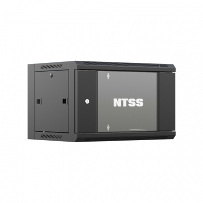 изображениеШкаф настенный телекоммуникационный NTSS W 9U 600х600х500мм, 2 профиля 19, дверь стеклянная, боковые стенки съемные, задняя стенка, разобранный, черный RAL 9005