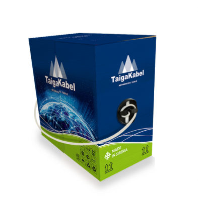 картинка кабель taigakabel u/utp, cat.5е, pvc, 4х2х0,46, cu,solid, indoor, rc, серый