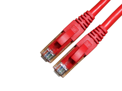 Патч-корд UTP4 cat.6a, 5.0м, литой коннектор, красный, Netko CKC